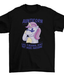 Cute Unicorn Aunt Tee - Fun Family Gift Idea T-Shirt