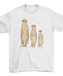 Meerkat Family Animal T-Shirt for Men and Women T-Shirt