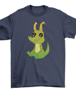 Cute Horned Crocodile Tee Shirt T-Shirt