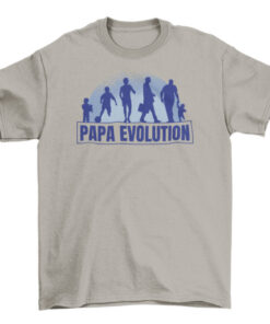 Father Evolution Silhouette Tee Shirt for Men T-Shirt