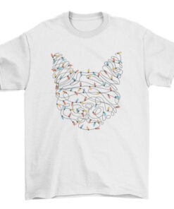 Cat Christmas Lights Graphic Tee Shirt for Women and Men T-Shirt
