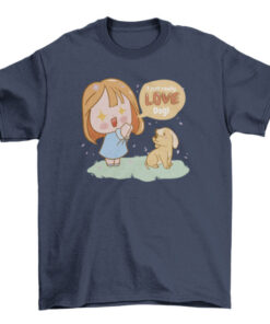 Kawaii Love Dogs Tee Shirt for Women and Girls T-Shirt