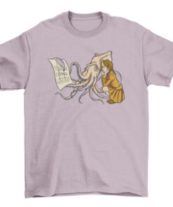 Funny Squid Playing Graphic Tee Shirt for Ocean Lovers T-Shirt