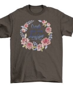 Sunshine Rose Crown Lettering T-Shirt Design T-Shirt