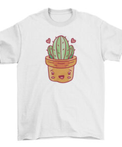 Cute Cactus in Pot Tee for Women and Girls T-Shirt