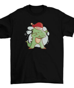 Christmas Dinosaur T-Shirt Design for Dabbing Fans T-Shirt