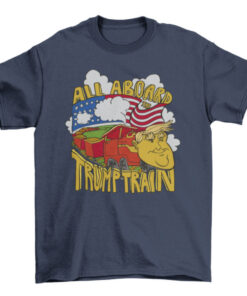 Trump USA Train Cartoon Tee Shirt T-Shirt