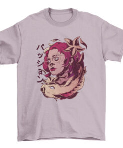 Women's Koi Fish Graphic T-Shirt - Soft Cotton Tee for Casual Wear and Summer Fashion T-Shirt