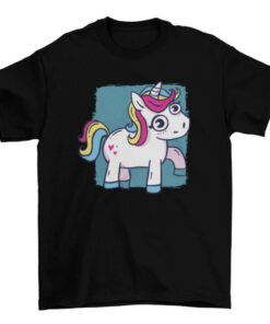 Unicorn Cartoon Creature T-Shirt Design T-Shirt