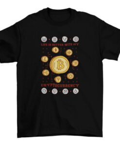 Cryptocurrency Symbols Tee Shirt Design T-Shirt