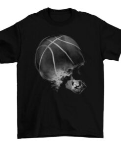Basketball Skull X-Ray Graphic Tee Shirt for Men and Women T-Shirt