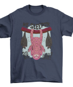 Sloth and Bats Animal T-Shirt Design for Men and Women T-Shirt