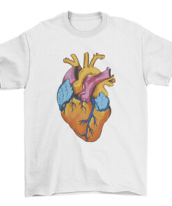 Colorful Human Heart Anatomy Organ T-Shirt for Lovely People T-Shirt