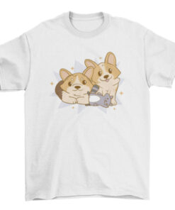 Corgi Dogs and Raccoon T-Shirt for Animal Lovers T-Shirt