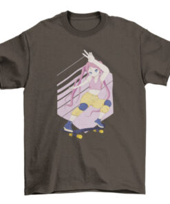 Anime Skater Girl Tee Shirt for Women and Girls T-Shirt