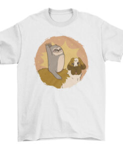 Happy Sloth and Dog T-Shirt