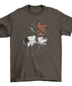 Winter White Crane Nature T-Shirt
