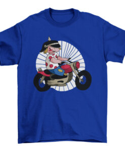 Youth Biker Cartoon Motorbike T-Shirt and Teens T-Shirt