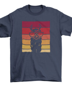 Retro Sunset Llama Animal Tee Design for Men and Women T-Shirt