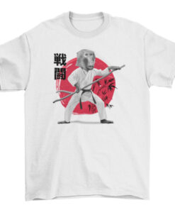 Karate Monkey T-Shirt for Men and Women by PSD T-Shirt