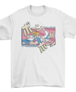 Anime Girls Fighting Tee-Shirt for Otaku Fans T-Shirt