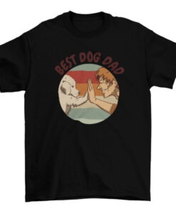 Men's High Five with Dog Graphic Tee Shirt T-Shirt