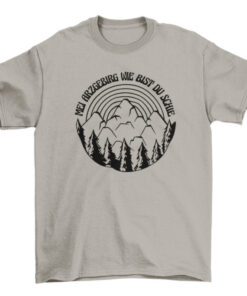 Mountain and Pine Trees Graphic Tee Shirt T-Shirt