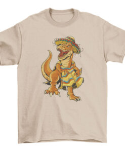 Mexican T-Rex Dinosaur Tee Shirt for Men and Women T-Shirt