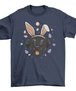 Labrador Dog and Bunny Ears T-Shirt for Pet Lovers T-Shirt