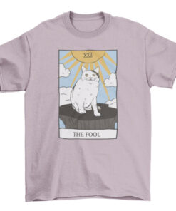Cat Tarot Card Meme Graphic Tee Shirt T-Shirt