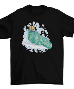 Camping Sleepover Tee with Person in Sleeping Bag Design T-Shirt