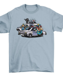 Cartoon Police Cars T-Shirt and Toddlers T-Shirt