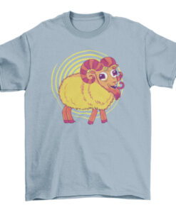 Ram Animal Print Tee Shirt - Wild and Fun Graphic Design for Men and Women T-Shirt
