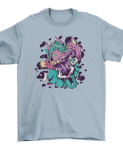 Trippy Creature Eating Mushroom Tee for Men and Women T-Shirt