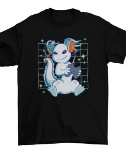 Axolotl Playing with Joystick Tee Shirt T-Shirt