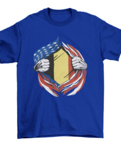 American and Belgian Flag Tee Shirt T-Shirt