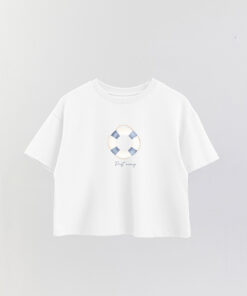 Coastal Drift Away Printed Crop T-Shirt