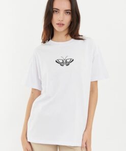Unisex Butterfly Printed Overshirt T-Shirt