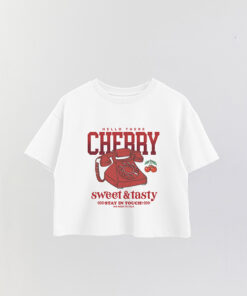 Cherry Printed Crop T-Shirt