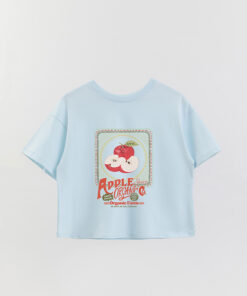 Apple Plate Printed Crop T-Shirt
