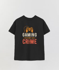 Gm Gaming Is Not Crime 4 Printed Oversized T-Shirt