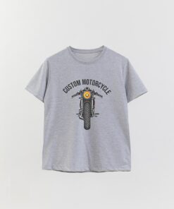 Cr Custom Motorcycle Printed Basic T-Shirt
