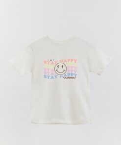 Basic Girl Rt Stay Happy T-Shirt