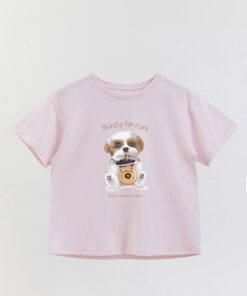 Girl Over Doggy Dreams Bubble Tea T-Shirt