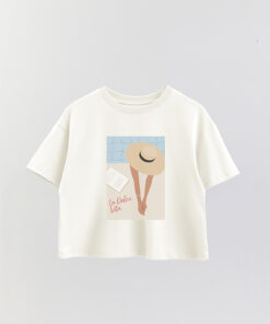 Italy La Dolce Vita Pool Printed Crop T-Shirt