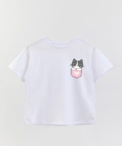 Girl Over Cat Pocket 2 T-Shirt