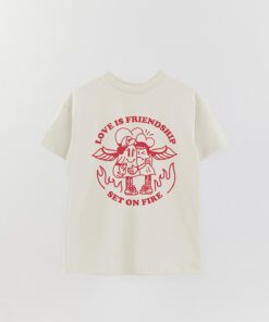 Gr Love Is Friendship On Fire Printed Overshirt T-Shirt
