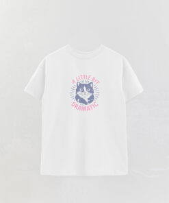 Cat A Little Bit Dramatic Printed Overshirt T-Shirt