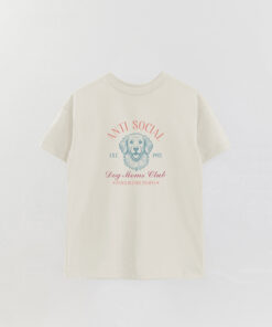 Over-The-Top T-Shirt With Anti-Social Dog ​​Print