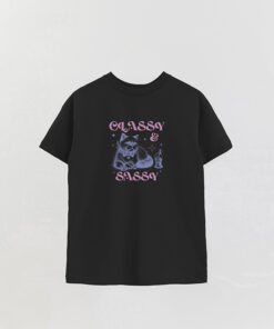 Cat Classy Printed Oversized T-Shirt